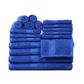 Basic Solid 18-Piece Bath Towel Set Collection (Color: Royal Spice)