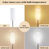 Floor Lamp for Living Room, Modern Standing Lamps with Lampshade, Minimalist Tall Lamp with Foot Switch for Living Room, Bedroom, Kids Room