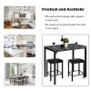 3 Pieces Counter Height Dining Set Faux Marble Table