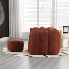 Soft Bean Bag Chair with High Resilient Foam(Chips)for living room and bedroom,Comfortable Square Lazy Sofa with Footstool, Cover for Adults to Gaming