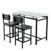 Kitchen Table Set, Dining Table and Chairs for 2, 3 Piece Dining Room Table Set with 2 Upholstered Chairs, Bar Dining Table Set for Small Spaces